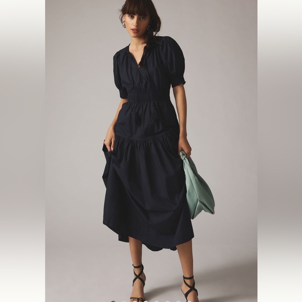 NWT SZ SP NAVY BLUE MOON RIVER DRESS FROM ANTHROPOLOGIE